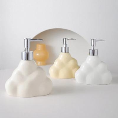 Cloud Shape Ceramic Liquid Soap Dispenser Pressing Bottle Bathroom Shampoo Shower Gel Dispensing Bottle BathroomAccessories Gift