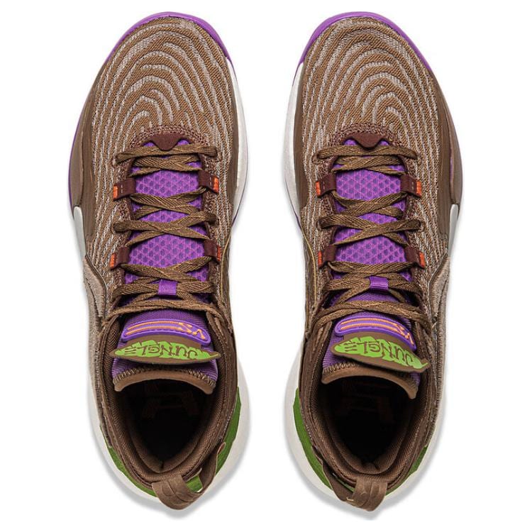 LiNing YuShuai 18 Cushioning Slip Resistant Abrasion Resistant Lightweight Rebound Low Top Basketball Shoes Men's Brown ABAU087-1