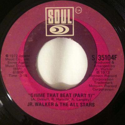 7inch Record JUNIOR WALKER & THE ALL STARS - Gimme That Beat S35104F Soul 1973 US Soul/Funk Used