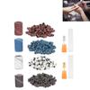 400pcs Sanding Bands 80# 120# 180# 240# Grit File Nail Manicure Pedicure Tool with Shaft
