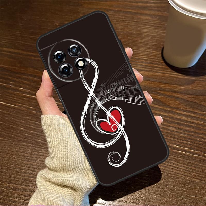 Minimalist Music Lover For OnePlus 15R 13 12 11 9 Pro 12R 13R 10T 13T Case For OnePlus Nord 5 CE 2 3 4 Lite N20 N30