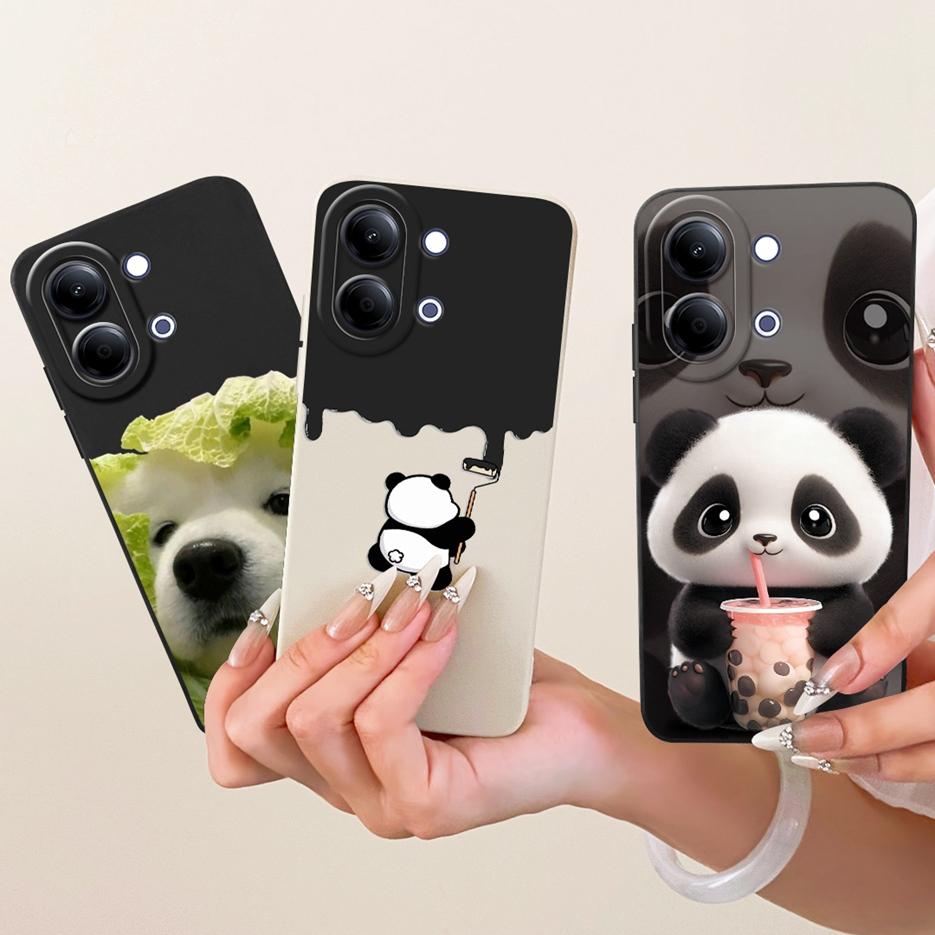 For Vivo Y05 4G Case Cute Dog Panda Cartoon Cover Shockproof Soft TPU Phone Case For Vivo Y11d Y 05 VivoY05 VivoY11d Fundas Bags