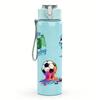 1PC Two Character Birthday Cartoon Pair 750ml Color Plastic Water Bottle Leakproof Flip Straw Lid For Sports Office Home Use