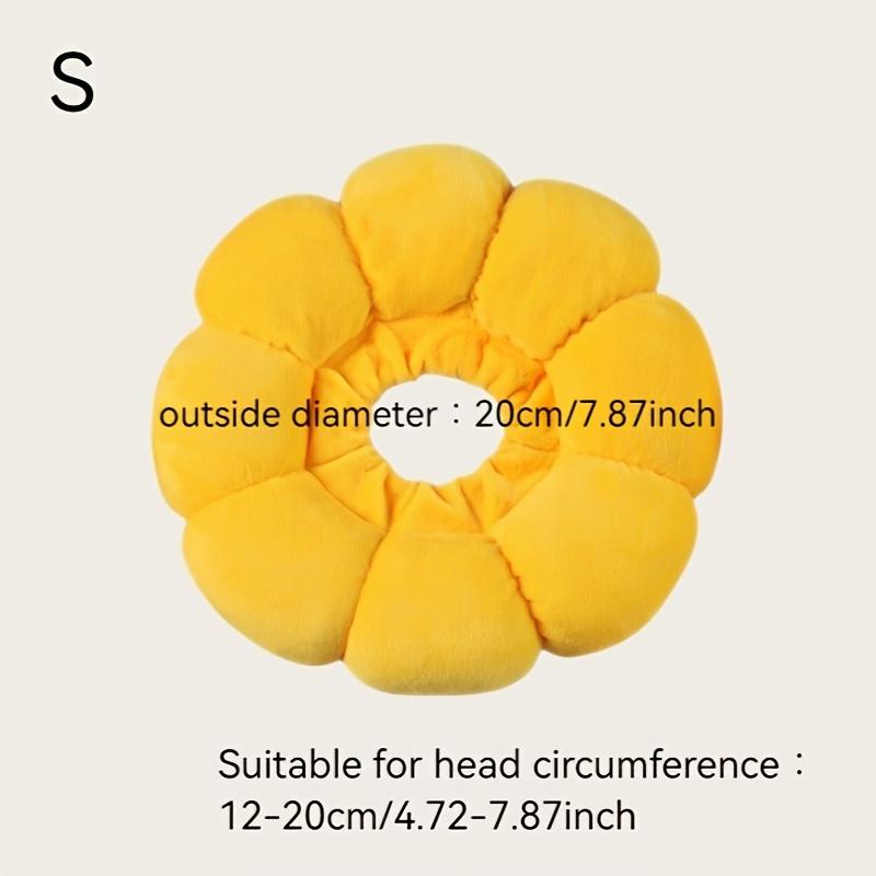 Soft Touch| Adjustable Sunflower Pet Recovery Collar for Cats & Small Dogs - Soft Polyester, Cartoon Design, Anti-Lick & Scratch