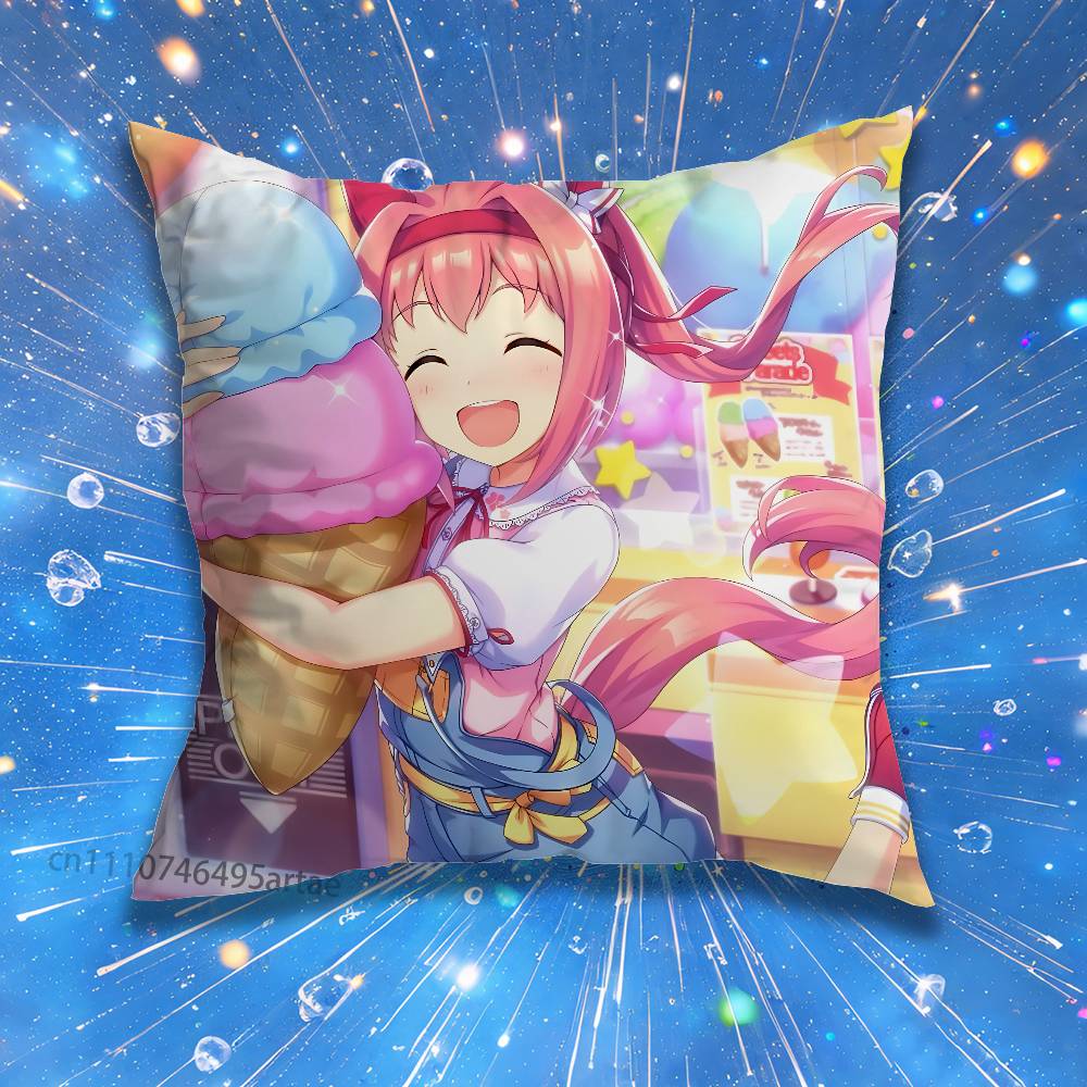 Haru Urara UUmamusume Pillow Case Living Room Sofa Cushion Cover Suitable For Home Bedroom Room Decoration
