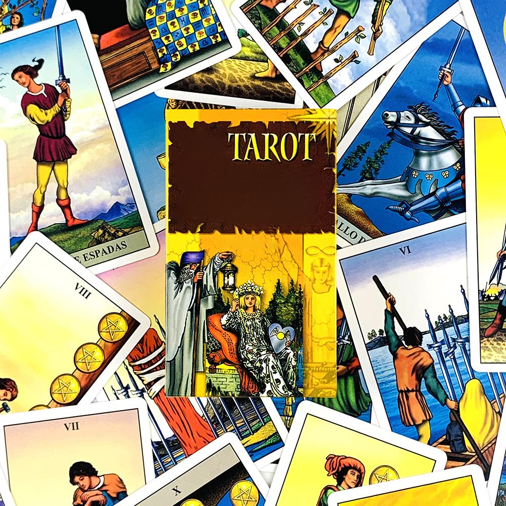 New Tarot Cards 78 Tarot Deck Spanish Version Fortune Telling Divination Edition Board Playing Game For Party,Christmas Gifts