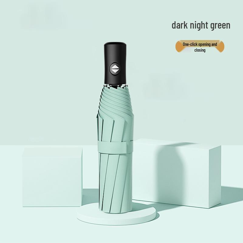 24-ribbers automatisk stormbestandig sammenleggbar paraply for sol og regn