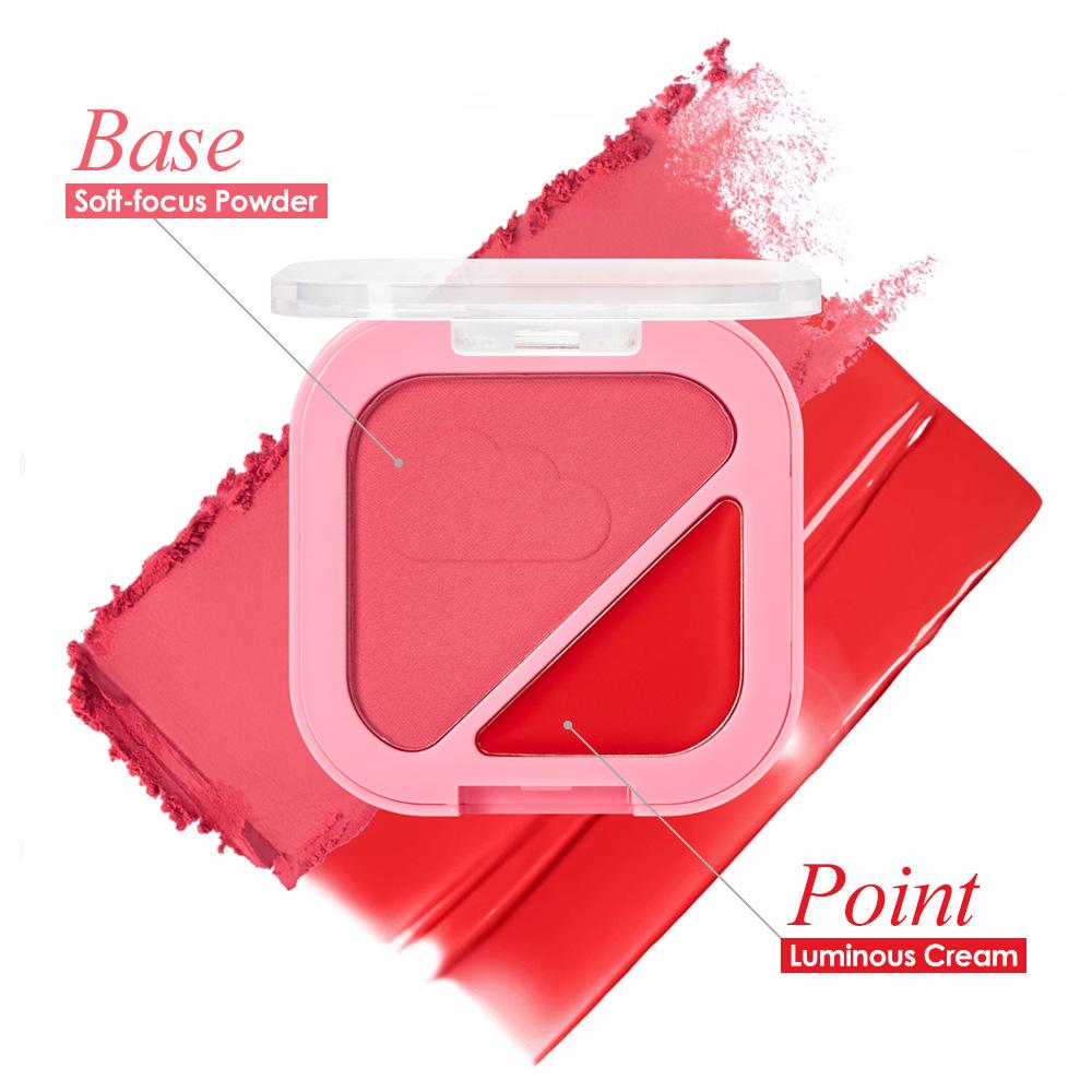 6pcs Dual-Color Blush Palette Set Two-in-One Powder Blush & Highlighter Pearly Fine Shimmer Cheek Dual-Use Natural Flushed Face Makeup Cosmetics