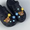 10PCS Fashion Shoe Charms Set Accessories Hole Shoe Buckle Cute Little Bear Star DIY 3D Shoes Decorations Kids Party Gift