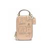 New X Basquiat Alie Leather Camera Bag, Handbag, Shoulder Bag, Crossbody Bag, Cell Phone Pouch Mini Women's Nude Pink 6914-B4IY