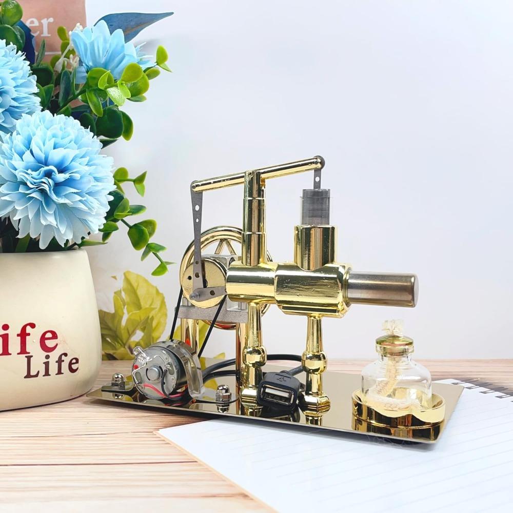 Hot Air Stirling Engine Motor Model Imagination Development Educational Cylinder Metal Physics Education Model