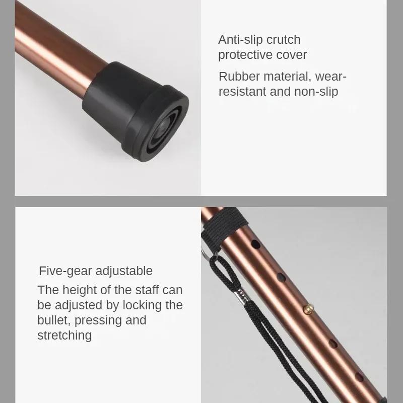 Kij teleskopowy do chodzenia, wędrówek, kempingu, kijów trekkingowych, stopu aluminium, składanej laski, kul, kijów dla osób starszych