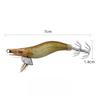 Glowing Wood Squid Jig Hook 1.5 Small Size with Weighted Beads for Cuttlefish Sea Fishing Simulation Shrimp Shape Lures
