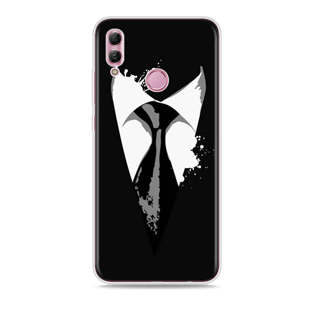 Herren Anzug Hemd Krawatte Silikonhülle Für Honor 30 30S 30i 9 10 9A 9C 9S 9N 10i 10X 9X Lite Pro 5G Handyhülle
