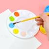 2 Stück 17CM Farbpalette 11 Vertiefungen Rund Antihaftbeschichtet Leicht zu Reinigen Kind Erwachsener Schüler Handwerk DIY Aquarell Mischen Öl Acryl