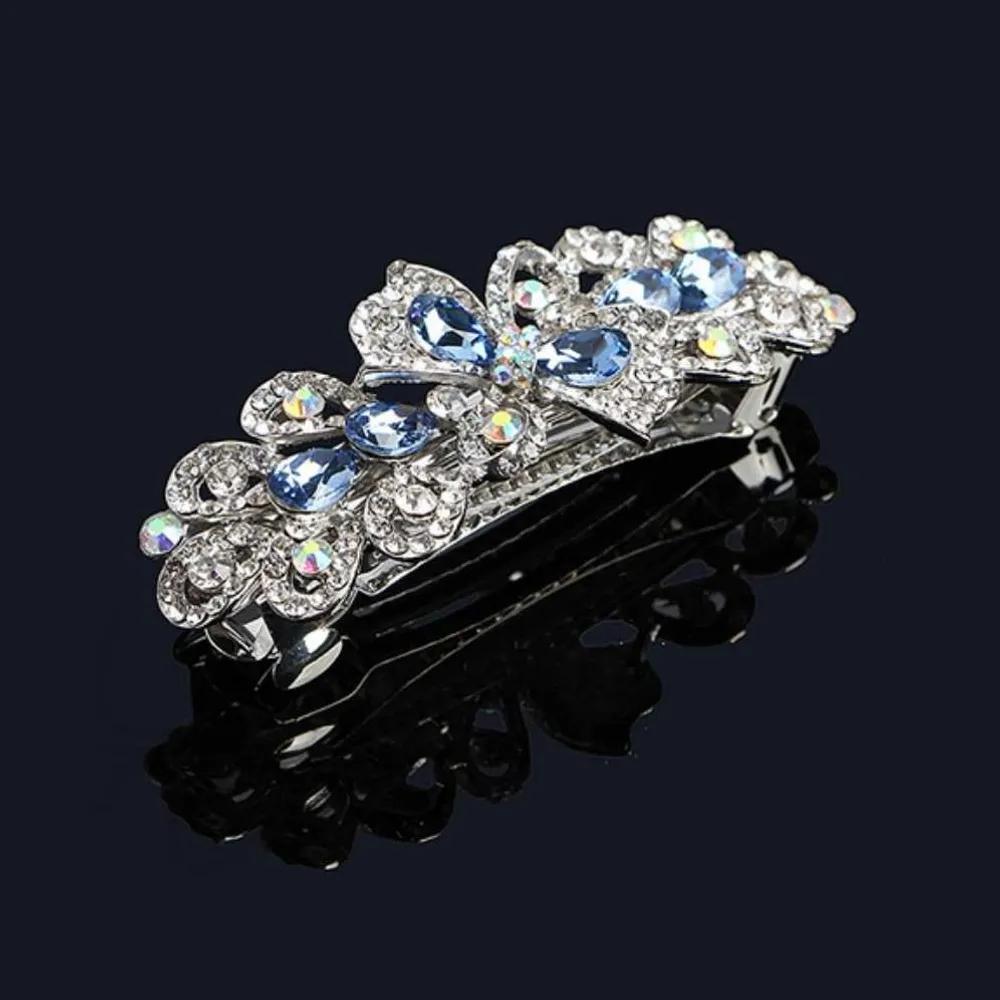 N7 Hairpin Accessory Blue Automatic Hairpin Hair Clip