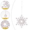 2024 Christmas Supplies 6Pcs/Set Acrylic Snowflake Pendant For Xmas Tree Transparent Decorations Ornaments 2025 New Year Decors