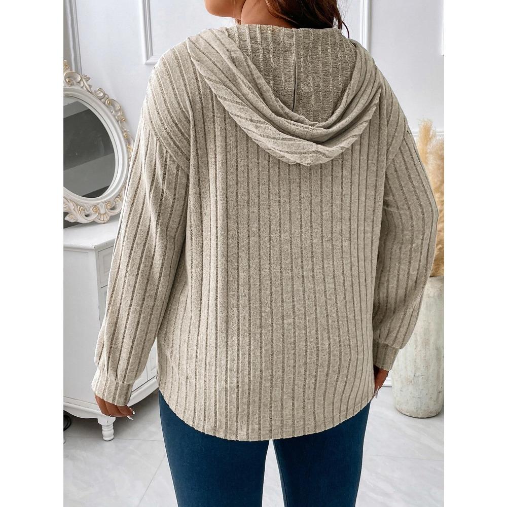 HNXC Moda dame ocazional toamna iarna imprimeu culoare uni cu maneca lunga bluze si camasi cu gluga