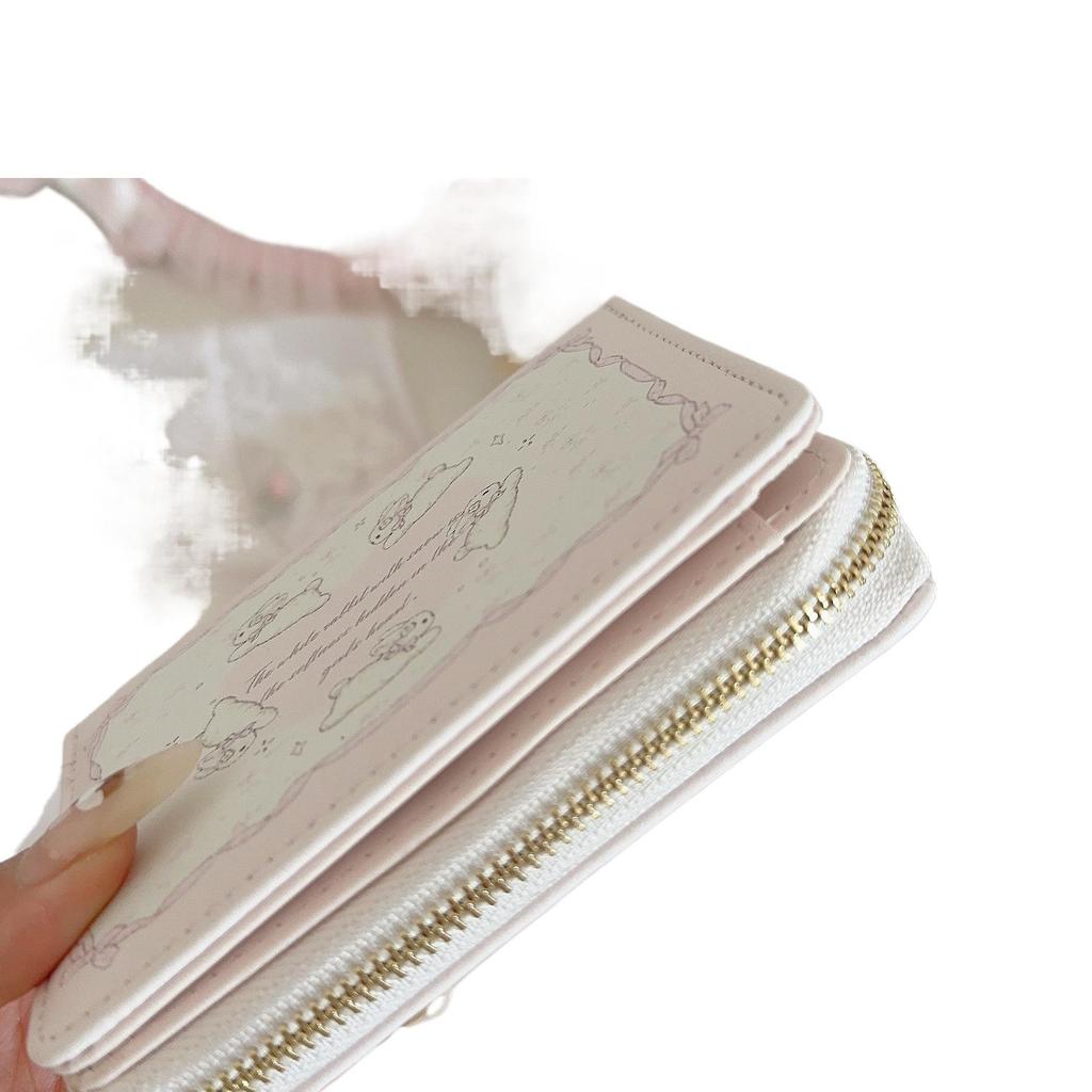 Girl's Dream Original Tutu Bi-Fold Wallet & Card Holder - Cute Short Anti-Demagnetization Design with Silk Flower and Multiple Card Slots