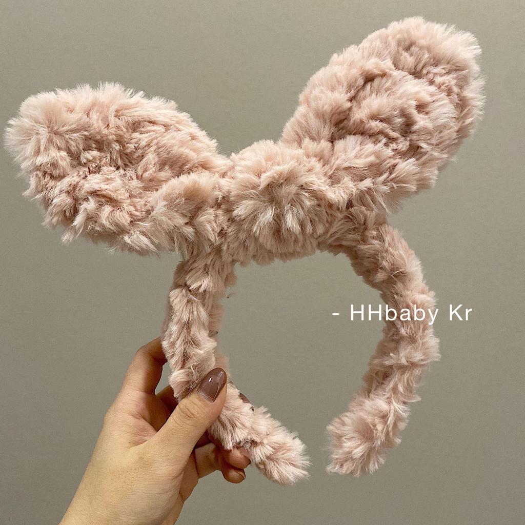 New Winter Plush Rabbit Ears Headband for Women - Cute Face Washing & Hair Accessory
