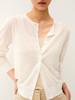 Antome Claire Linen Sheer Cardigan (White)