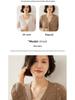 2024 Autumn/Winter Cashmere Cardigan: Button Closure, Leaf Openwork, Loose & Versatile Sweater.