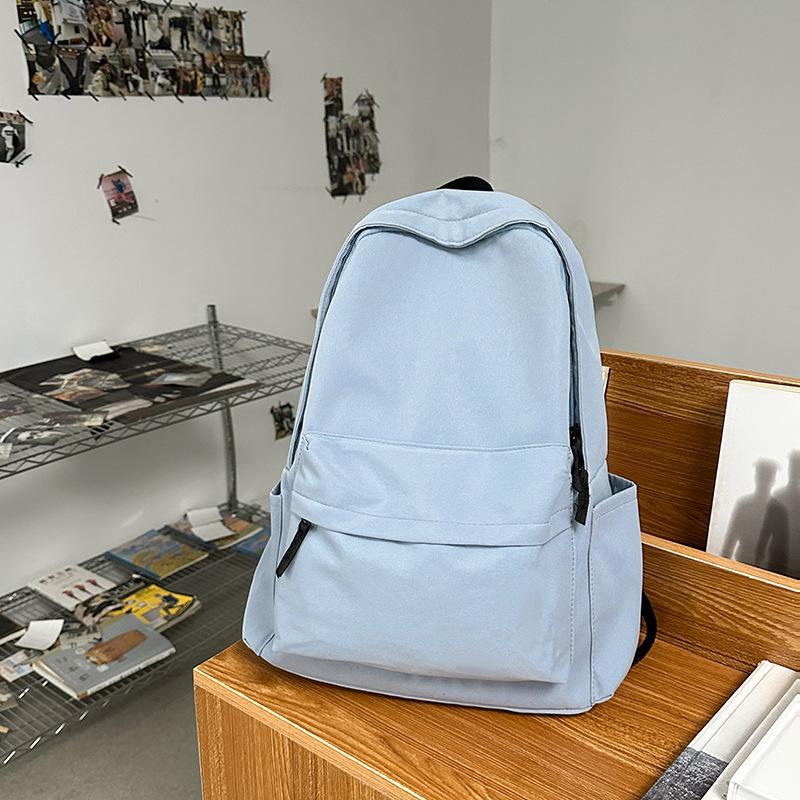 Large Capacity Lightweight Solid Color Backpack for College & High School Students