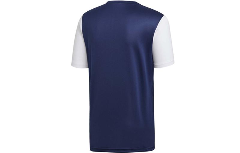adidas T Shirts Men's Blue With White Lettering Crew Neck Moderate