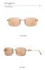 Leopard Head Rimless Sunglasses: Women's & Men's Small Square Frame