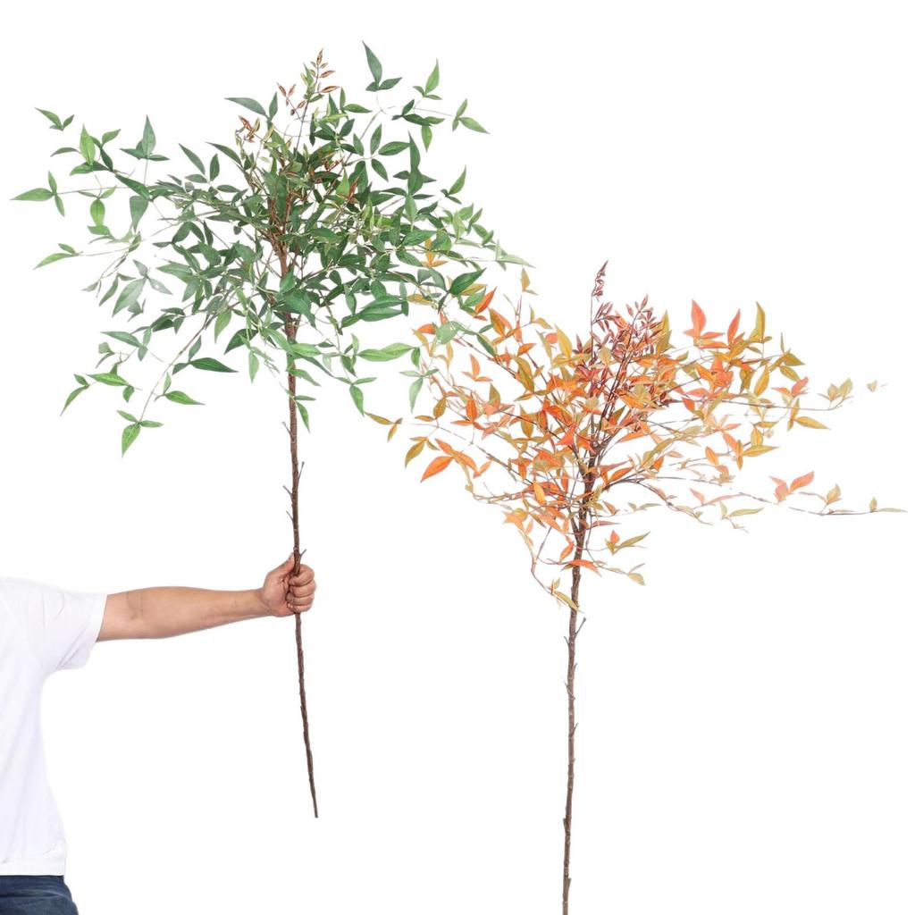 Artificial Nandina Domestica Green Plant: New Chinese Style Decorative Potted Shrub for Home or Hotel