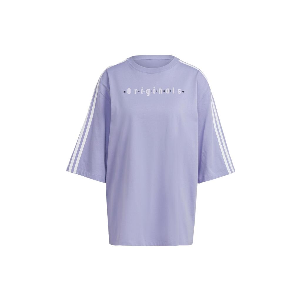 Adidas Originals Trefoil Oversized T-Shirt Women Tops Light-Purple IQ3401
