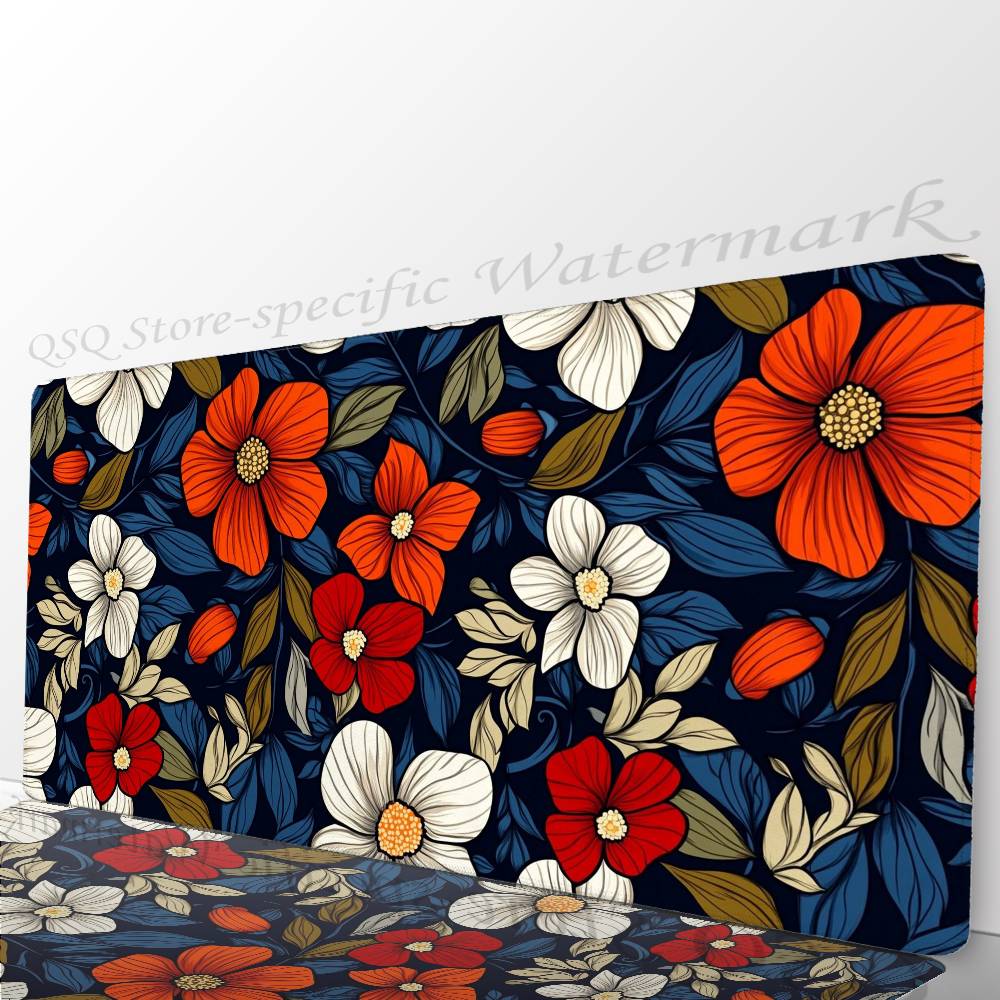 Vintage Flower Daisy Mousepad Non-slip Suitable For Office Computers Laptops E-sports Game Desk Mats XXL Keyboard
