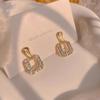 S925 Silver Geometric Diamond Square Stud Earrings - 2024 Unique Trendy Design for Women
