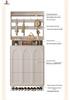 Ultra-Thin Flip-Top Shoe Cabinet & Coat Rack for Entryway Hallway Storage
