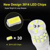 1Pc Ceramic T10 W5W 194 168 LED Bulb 3014 30SMD Auto Reading License Plate Light Marker Lamp Wedge Side Bulb Car Lights 6000K White 12V