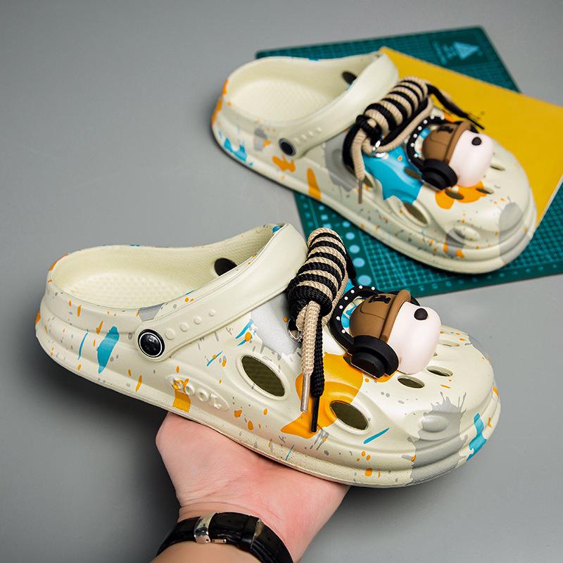 2025 Summer Hole Shoes Dog Ear Slippers - Unisex