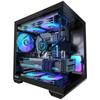 Gabinete de PC Okinos MATX, Suporte para Radiador Superior de 240mm, 5 Slots PCIe para Máximo Resfriamento da GPU, Espaço Extra para Fonte de 160mm e Gerenciamento Fácil de Cabos, 3×120mm ARGB