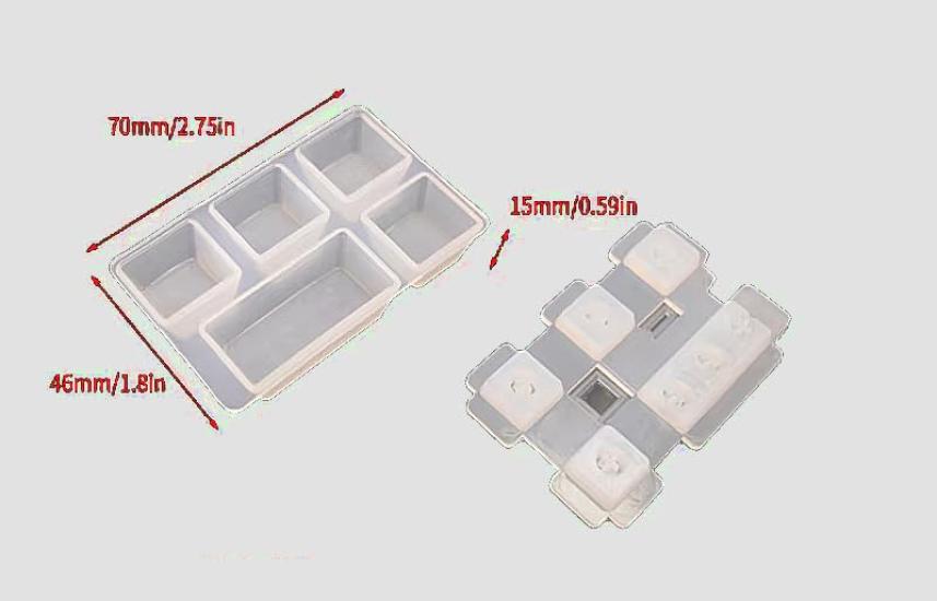 XYZA TinyKeycap Custom Keycap Silikonform Set (10 Stück) für mechanische Cherry MX Tastaturen, Kompatibel mit mechanischen Cherry MX Tastaturen,