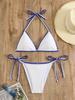 2024 Women's European & American Backless Halter Bikini: Sexy, Slimming & High-End Split Swimsuit