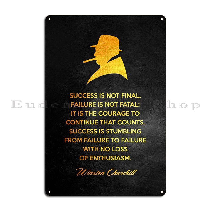 

Winston Churchill Metal Sign Poster Cinema Living Room Designing Character Mural Tin Sign Poster 20x30cm（7.8x11.8inch）