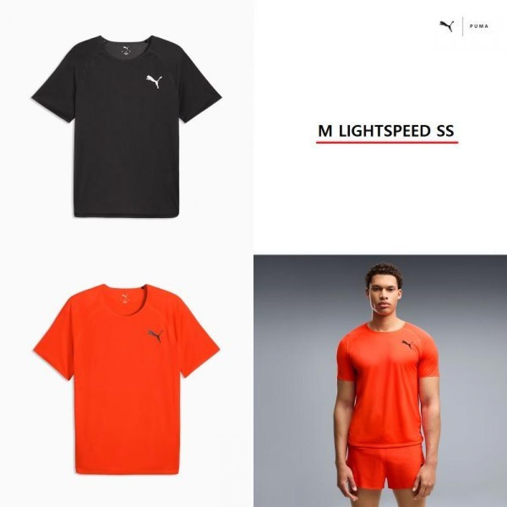 Puma Mens Lightspeed Short Sleeve Black 528419 01