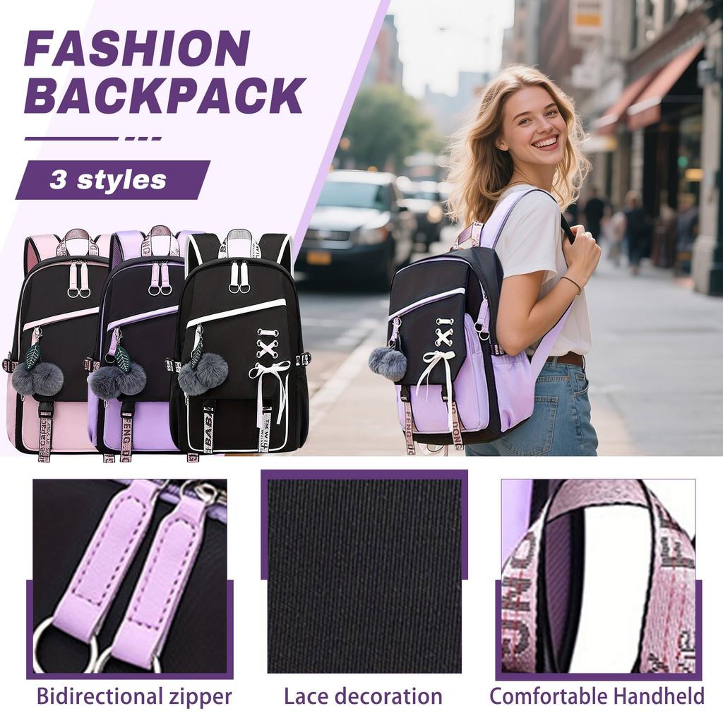 Girls Backpack, Kids Backpack For Girls, School Bag For Primary Elementary Teenage, Middle School Students Bookbag