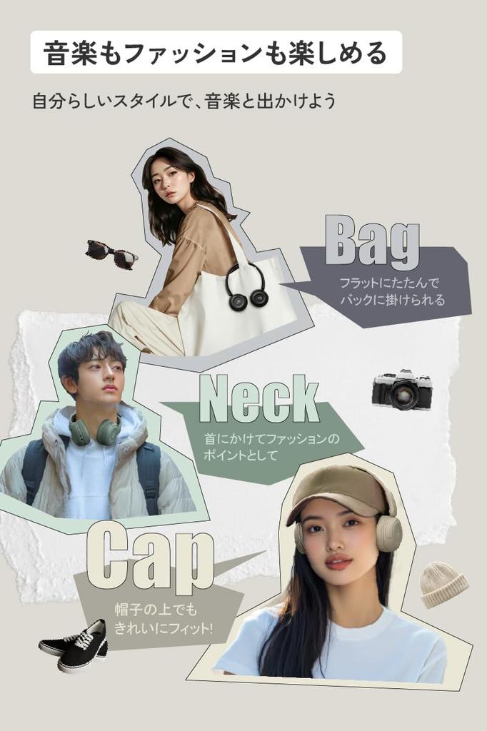 JVC Kenwood Victor Wireless Bluetooth with 50 Hours of Khaki HA-S60W-G Headphones, Ver. 5.4 Microphone, Multi-Point, Playback, 2-Way, Wired/Wireless,