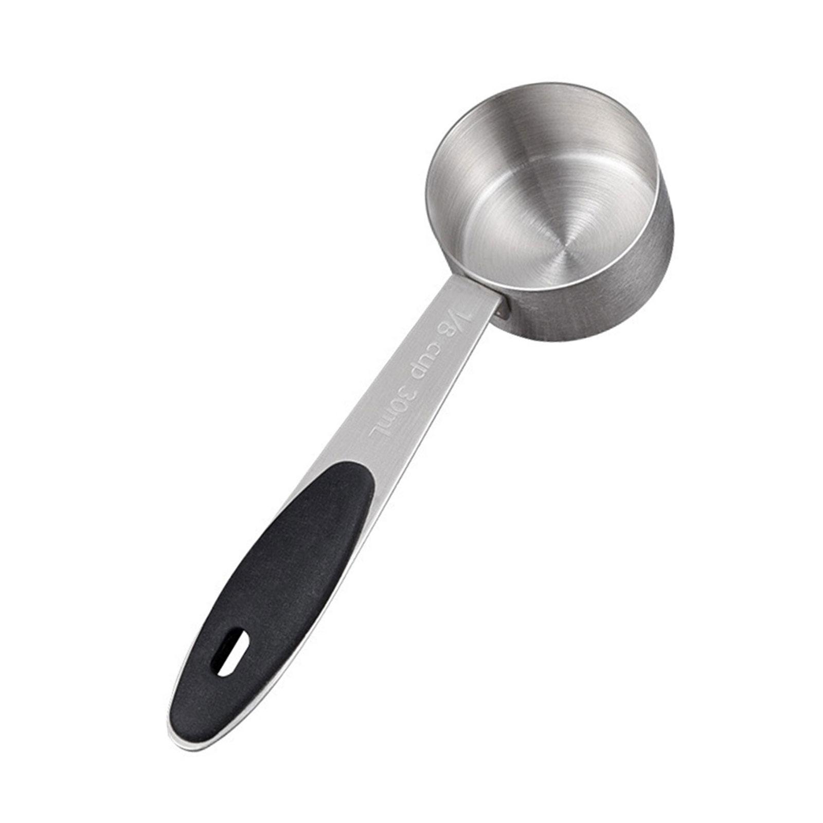 

Ложки для кофе из нержавеющей стали Столовая ложка 30 мл Маленькая чашка Металлические ложки Кухня Выпечка Приготовление пищи Мерные ложки Долговечные чёрный