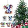 Elephant Cartoon Unique Christmas Car Decoration For Bright Holiday Atmosphere