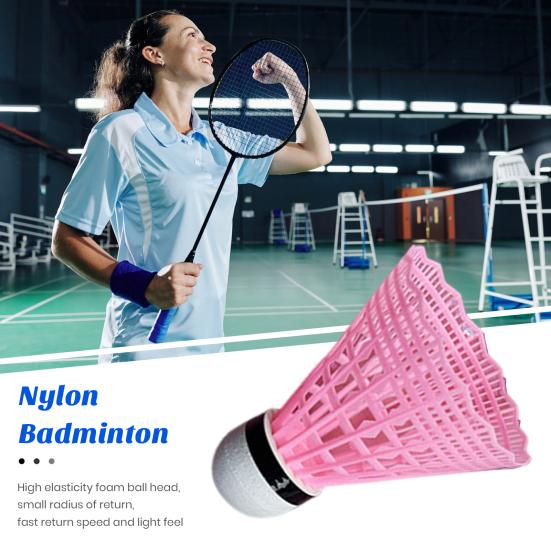 10 ks Nylon Badminton Stabilní Odolné Nylonové péřové míčky Mládežníci Trénink vnitřního venkovního badmintonu