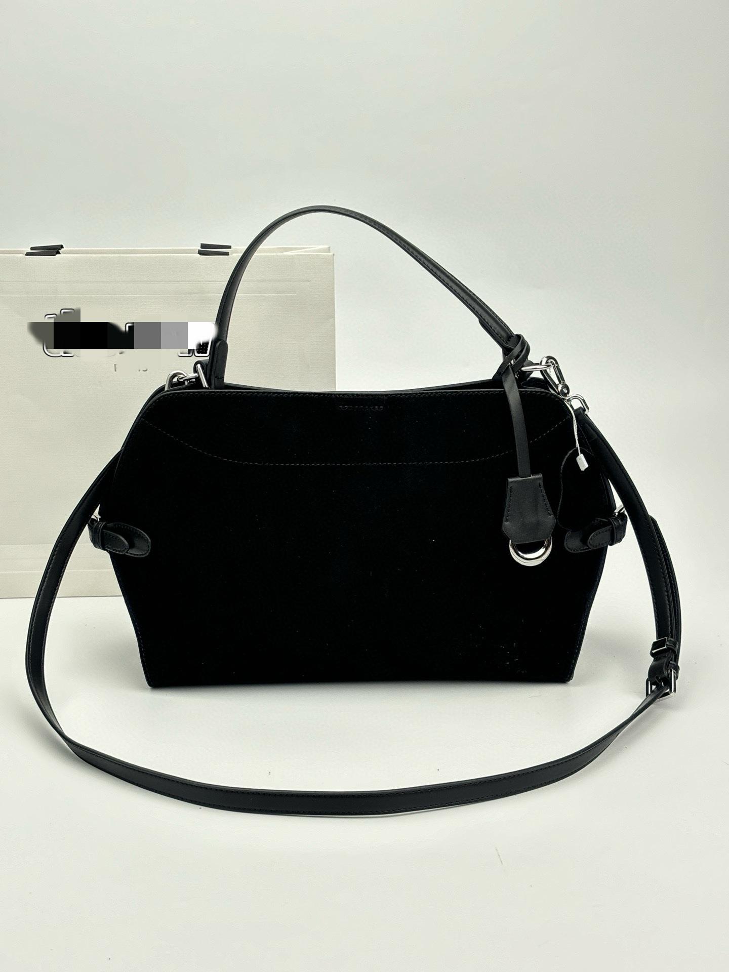Bag women, autumn and winter new large-capacity matte cowhide women s bag retro simple shoulder bag underarm messenger bag 30cm чёрный