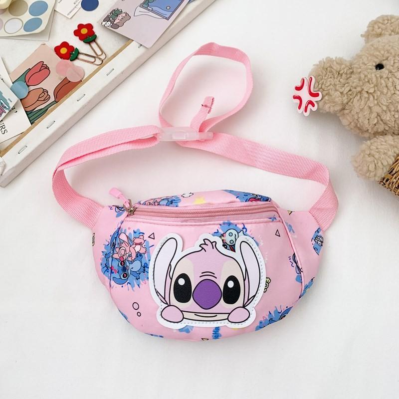 Lilo Stitch Cartoon Kids Waist Bag With Breathable Nylon For Daily Use