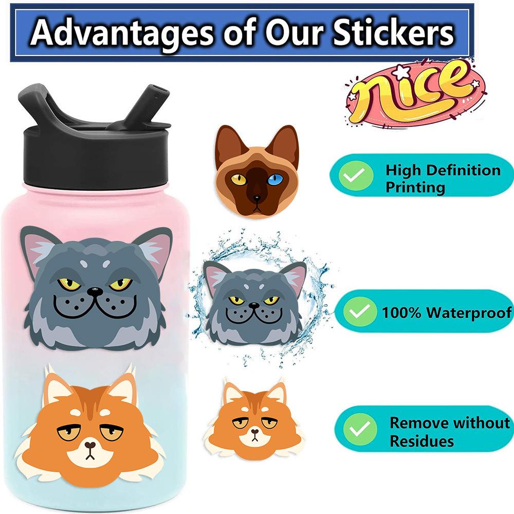 8 Cartoon Fun Cats Make A Face Collage DIY Decorative Guka Hand Account Mobile Phone Case Notebook