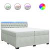 VidaXL Bed Slat Base and Mattress Light Grey 200x200cm Velvet 3288708